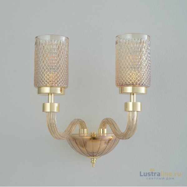 Бра Crystal Lux SILVESTRO AP2 AMBER