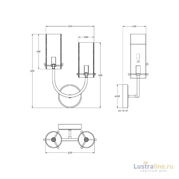 Бра Maytoni Arco MOD223WL-02BS Бра Maytoni Arco MOD223WL-02BS