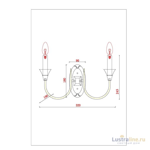 Бра Arte Lamp Collinetta A4094AP-2WH