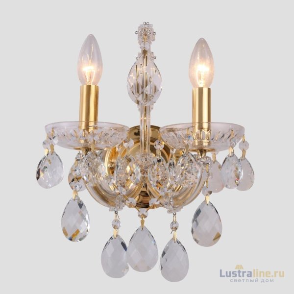 Бра Crystal Lux Isabel AP2 Gold/Transparent