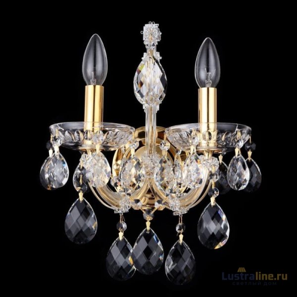 Бра Crystal Lux Isabel AP2 Gold/Transparent