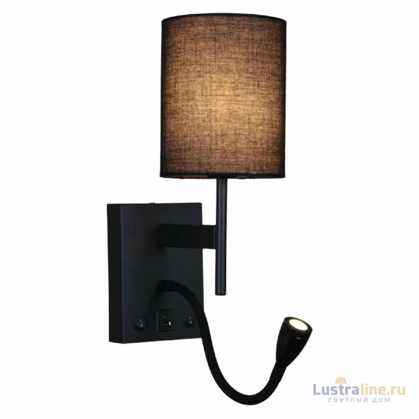 Бра Reluce 86210-9.2-001KT LED3W+E14 BK Бра Reluce 86210-9.2-001KT LED3W+E14 BK