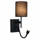 Бра Reluce 86210-9.2-001KT LED3W+E14 BK
