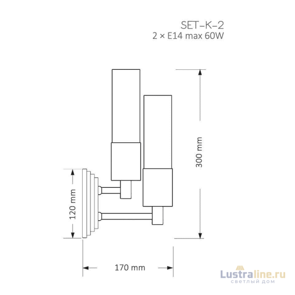 Бра Kutek Mood Seti SET-K-2(N) Бра Kutek Mood Seti SET-K-2(N)