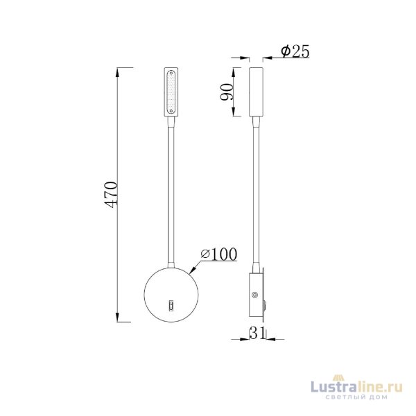 Бра Maytoni Stem C035WL-L3B3K