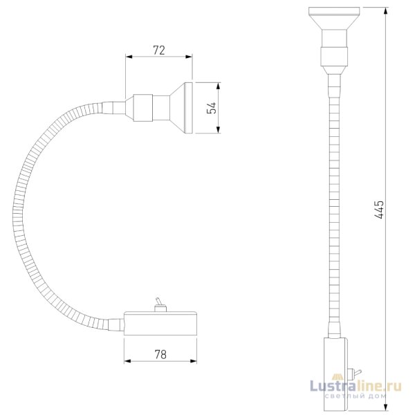 Подсветка для картин Elektrostandard Plica 1215 MR16 сатинированный никель/хром 4690389012099 Подсветка для картин Elektrostandard Plica 1215 MR16 сатинированный никель/хром 4690389012099