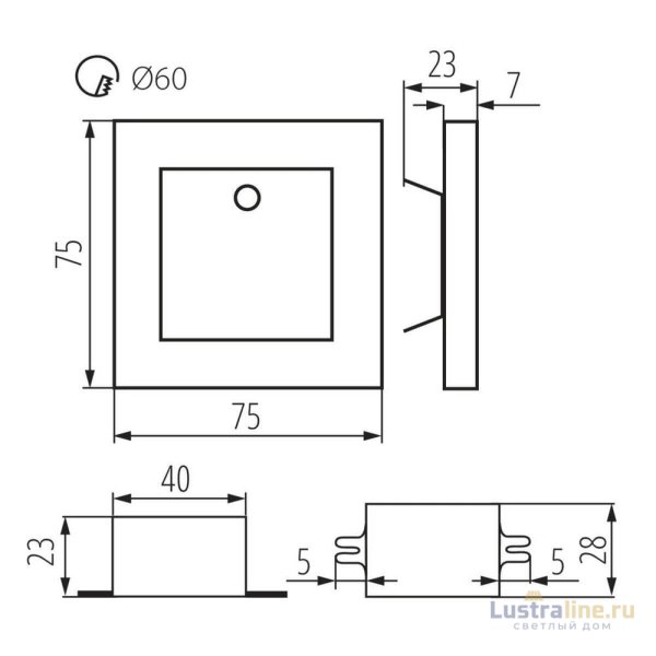 Подсветка для лестниц Kanlux Apus 29857