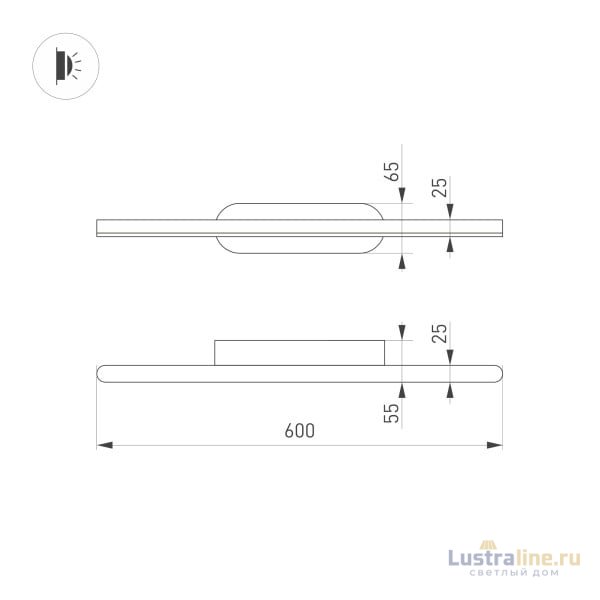Подсветка для зеркал Arlight SP-Tenero-S600x45-13W Day4000 035321 Подсветка для зеркал Arlight SP-Tenero-S600x45-13W Day4000 035321