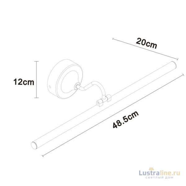 Подсветка для зеркал Arte Lamp Sol A7908AP-1BK