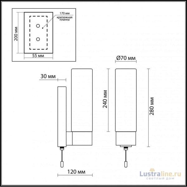Подсветка для зеркал Odeon Light Tingi 2660/1W