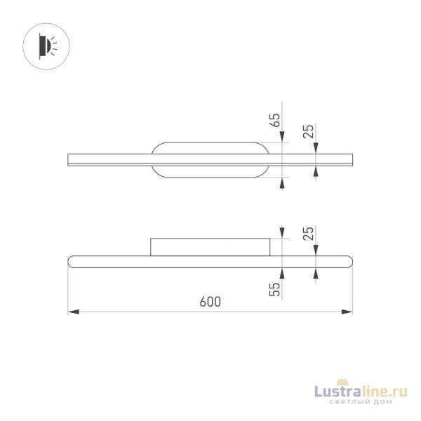 Подсветка для зеркал Arlight SP-Tenero-S600x45-13W Warm3000 037465 Подсветка для зеркал Arlight SP-Tenero-S600x45-13W Warm3000 037465