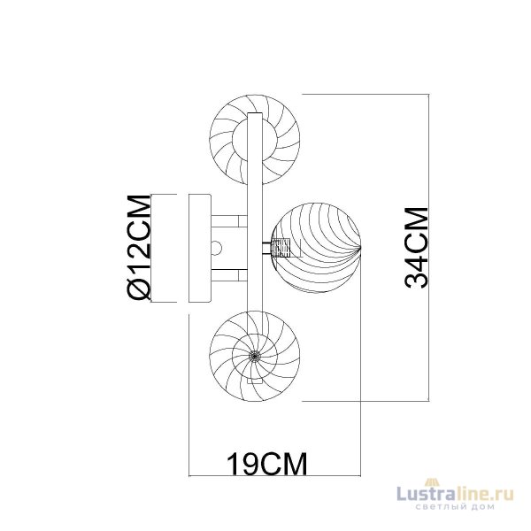Бра Arte Lamp Etereo A5261AP-3GO