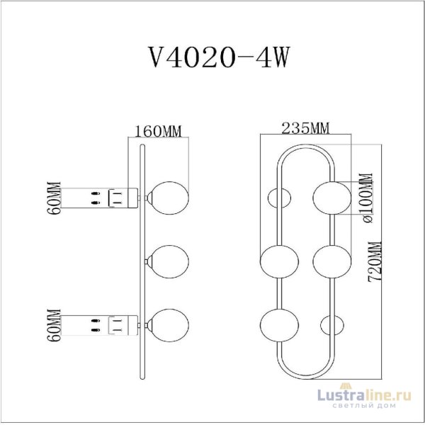 Бра Moderli Krona V4020-4W