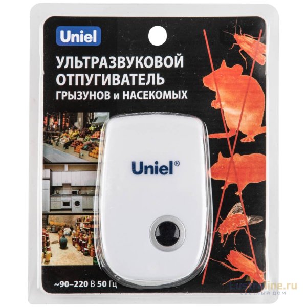 Ультразвуковой отпугиватель насекомых и грызунов (UL-00004562) Uniel UDR-E11 White