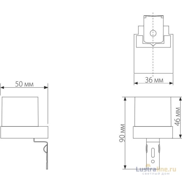 Датчик освещенности SNS-L-06 1200W IP44 Белый 4690389032011