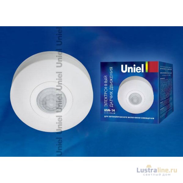 Датчик движения (06566) Uniel USN-14-360R-1200W-3LUX-6M-0,6-1,5m/s-WH