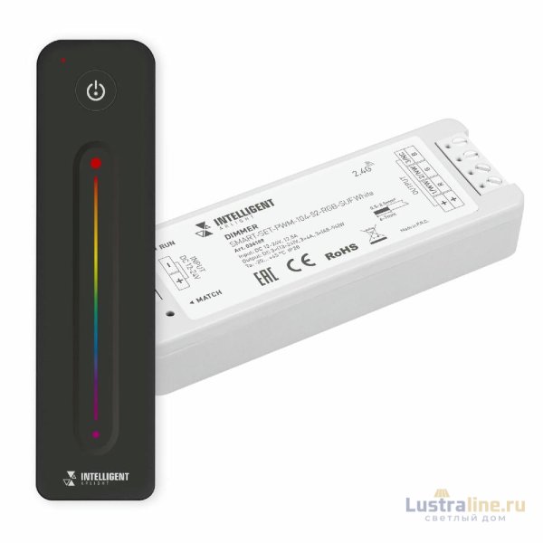 Диммер Arlight SMART-SET-PWM-104-52-RGB-SUF White (12-24V, 3x4A, ПДУ LINE, 2.4G) 036189