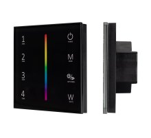 Панель Arlight Sens Smart-P30-RGBW Black (230V, 4 зоны, 2.4G) 027104
