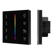 Панель Arlight Sens Smart-P30-RGBW Black (230V, 4 зоны, 2.4G) 027104