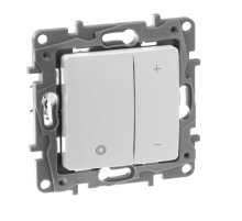 Диммер кнопочный Legrand Etika без нейтрали 400W белый 672218