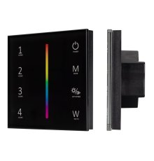 Панель Arlight Smart-P22-RGBW-G-IN Black (12-24V, 4x3A, Sens, 2.4G) 033766