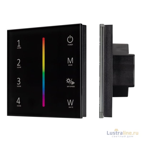 Панель Arlight Smart-P22-RGBW-G-IN Black (12-24V, 4x3A, Sens, 2.4G) 033766