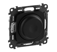 Светорегулятор Legrand Valena Allure поворотный без нейтрали антрацит 752980