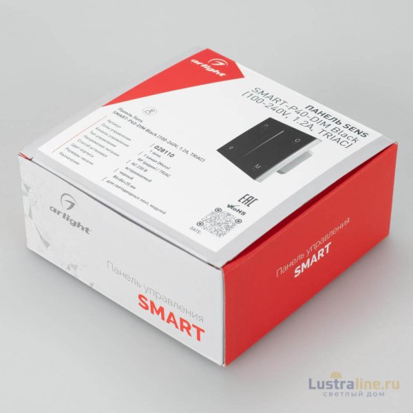 Панель Arlight Smart-P36-Dim-IN Black (230V, 1.2A, Triac, Sens, 2.4G) 028110