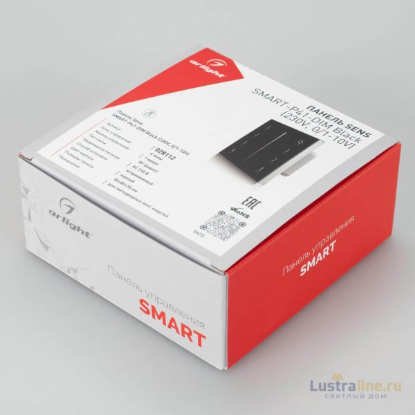 Панель Arlight Smart-P34-Dim-IN Black (230V, 0-10V, Sens, 2.4G) 028112