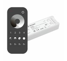 Диммер Arlight SMART-SET-PWM-101-72-DIM-PD-SUF Black (5-36V, 1x8A, x4, ПДУ 13кн, 2.4G) 036201