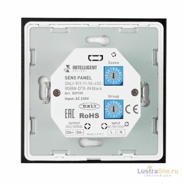 Сенсорная панель Arlight DALI-901-11-1G-4SC-RGBW-DT8-IN Black BUS/230V 037199