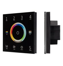 Панель Arlight Sens Smart-P67-Multi Black (230V, 4 зоны, 2.4G) 028322
