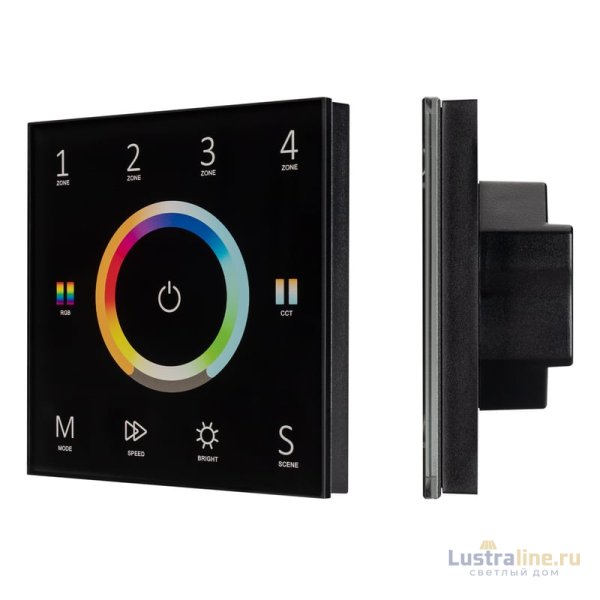 Панель Arlight Sens Smart-P67-Multi Black (230V, 4 зоны, 2.4G) 028322