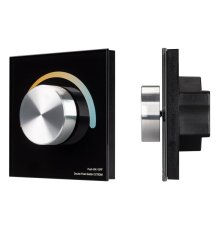 Панель Arlight Smart-P20-Mix-G-IN Black (12-24V, 4x3A, Rotary, 2.4G) 033762