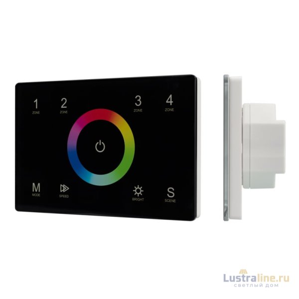 Панель Arlight Sens Smart-P83-RGB Black (230V, 4 зоны, 2.4G) 028403