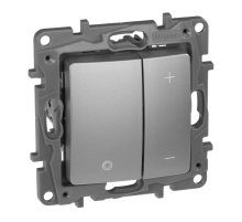 Диммер кнопочный Legrand Etika без нейтрали 400W алюминий 672418