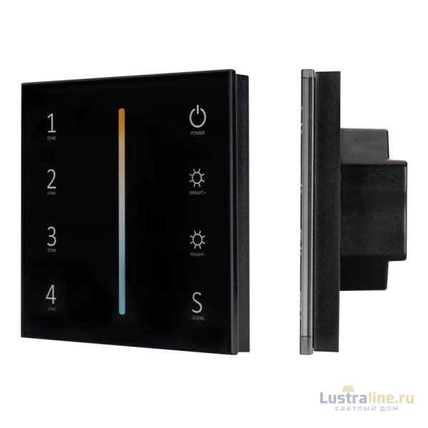 Панель Arlight Sens Smart-P43-Mix Black (230V, 4 зоны, 2.4G) 028137