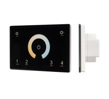 Панель Arlight Sens Smart-P81-Mix Black (230V, 4 зоны, 2.4G) 028401