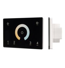 Панель Arlight Sens Smart-P81-Mix Black (230V, 4 зоны, 2.4G) 028401