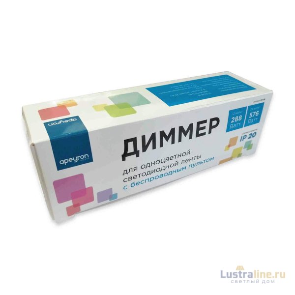 Диммер Apeyron 12/24В 288/576Вт 3 канала*8А IP20 пульт easy control радио 04-38