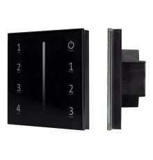 Панель Arlight Sens Smart-P17-Dim Black (230V, 4 зоны, 2.4G) 028129