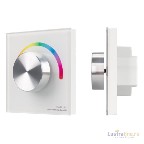 Панель Arlight Smart-P8-RGB-G-IN White (12-24V, 3x4A, Rotary, 2.4G) 033764