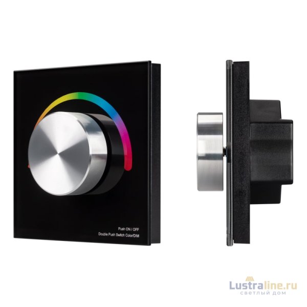 Панель Arlight Smart-P8-RGB-G-IN Black (12-24V, 3x4A, Rotary, 2.4G) 033763