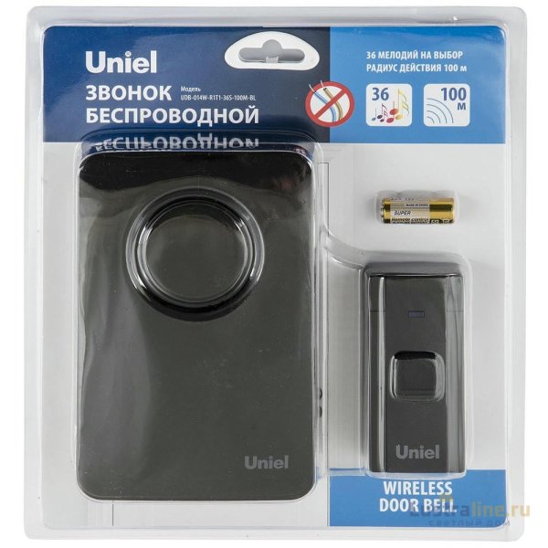 Звонок беспроводной (UL-00006433) Uniel UDB-014W-R1T1-36S-100M-BL