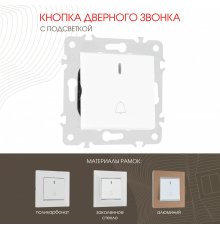 Кнопка дверного звонка с подсветкой Arte Milano 203.37-1.white