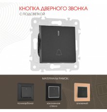 Кнопка дверного звонка с подсветкой Arte Milano 203.37-1.black