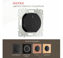 Кнопка дверного звонка с подсветкой Arte Milano 202.37-1.black Кнопка дверного звонка с подсветкой Arte Milano 202.37-1.black