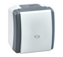 Кнопка звонка Mono Electric Octans IP54 10А 250В бело-серый 154-020001-107