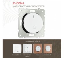 Кнопка дверного звонка с подсветкой Arte Milano 202.37-1.white Кнопка дверного звонка с подсветкой Arte Milano 202.37-1.white