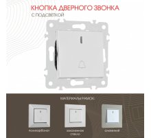 Кнопка дверного звонка с подсветкой Arte Milano 203.37-1.silver